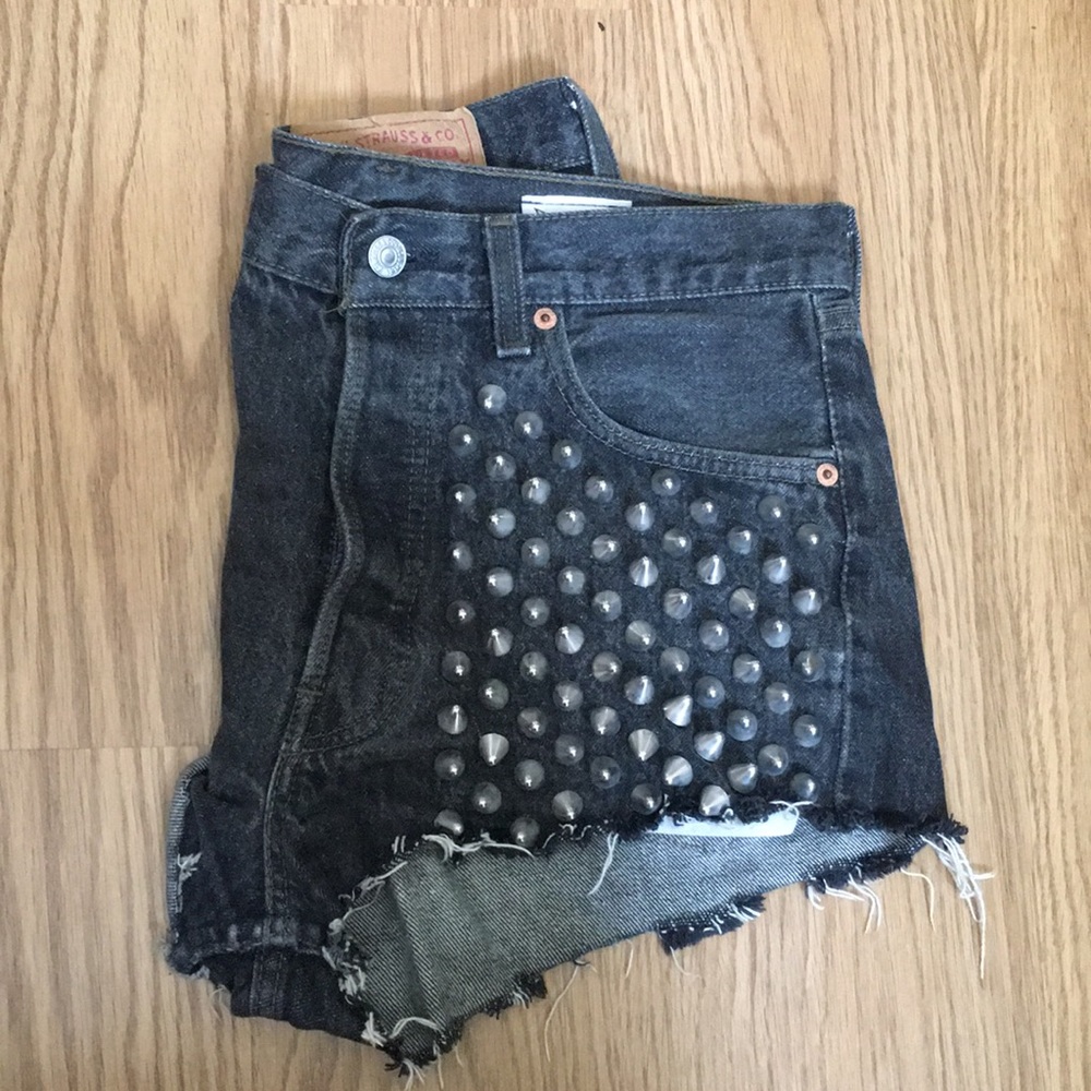 VTG Levi’s cut offs w/ studs